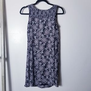 FLEUR BLEVE LINED NAVY WITH MULTI-COLROS DRESS SIZE 4